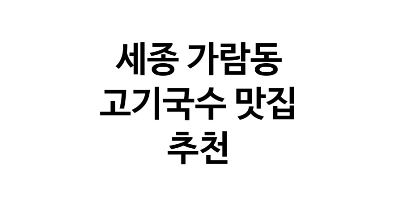 DF.dodo | 고기국수추천 세종 가람동 고기국수잘하는 맛집 방문해 보세요