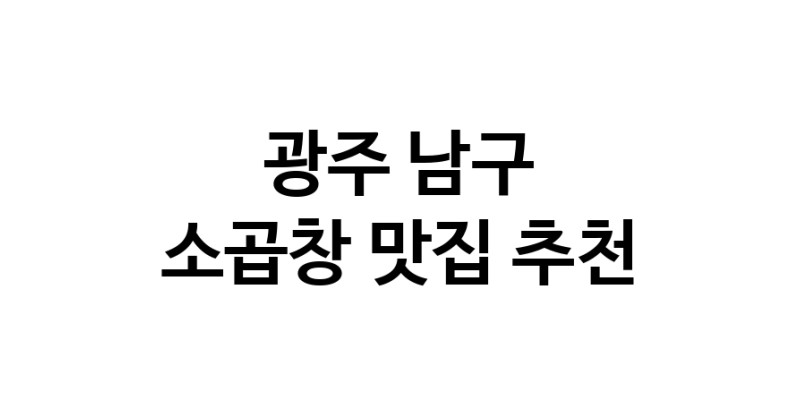 DF.dodo | 광주 남구 소곱창 추천 가까운 소곱창맛집 소개합니다